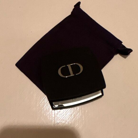Dior Square Compact Mirror Black Matte Makeup Travel Luxury Cosmetic New - Picture 5 of 6